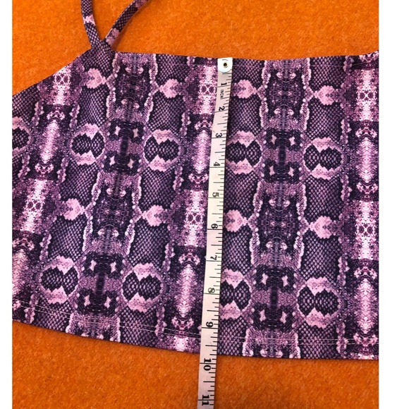 Capsule 98 pink & black snake print cropped top / cami NWT - Picture 11 of 12